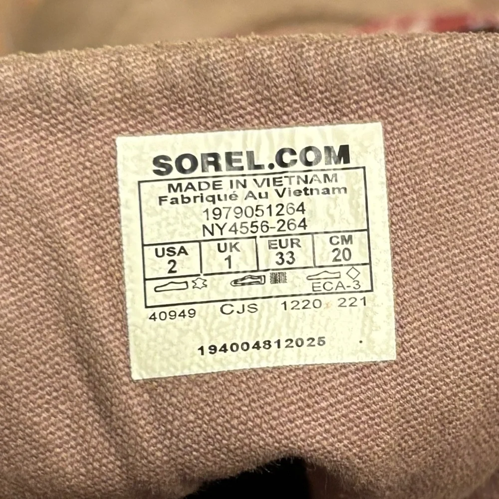 Sorel Meadow Lace II Suede Boots – Girls Size 2 - Picture 6 of 7